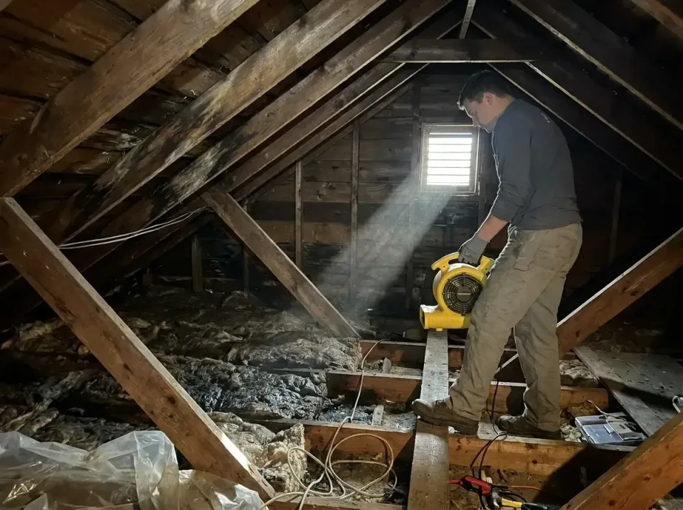 attic-water-damage-drying-proc-007 — frequently asked questions, Emergency Water Extraction & 24/7 Flood Response in Oranget…